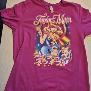 Taylor Swift "Taylor Moon" Large Graphic Tee - Magenta